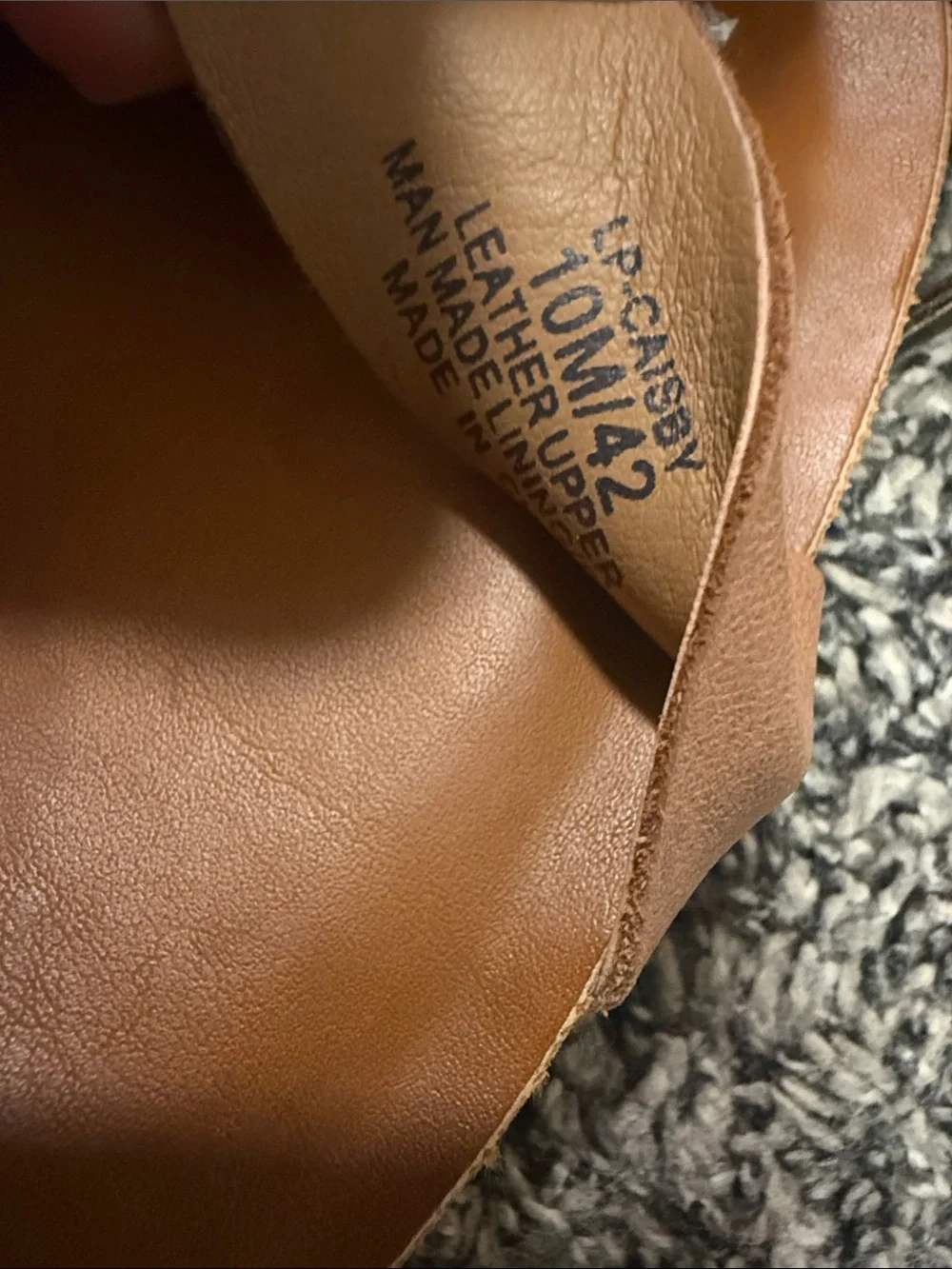 Lucky Brand Caisby Women’s 10 Tan Leather Strappy Wedge Sandals